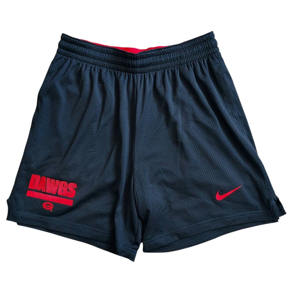 NEW Nike Georgia Bulldogs Sideline Performance Men's Mesh Shorts Black Red Sz LG